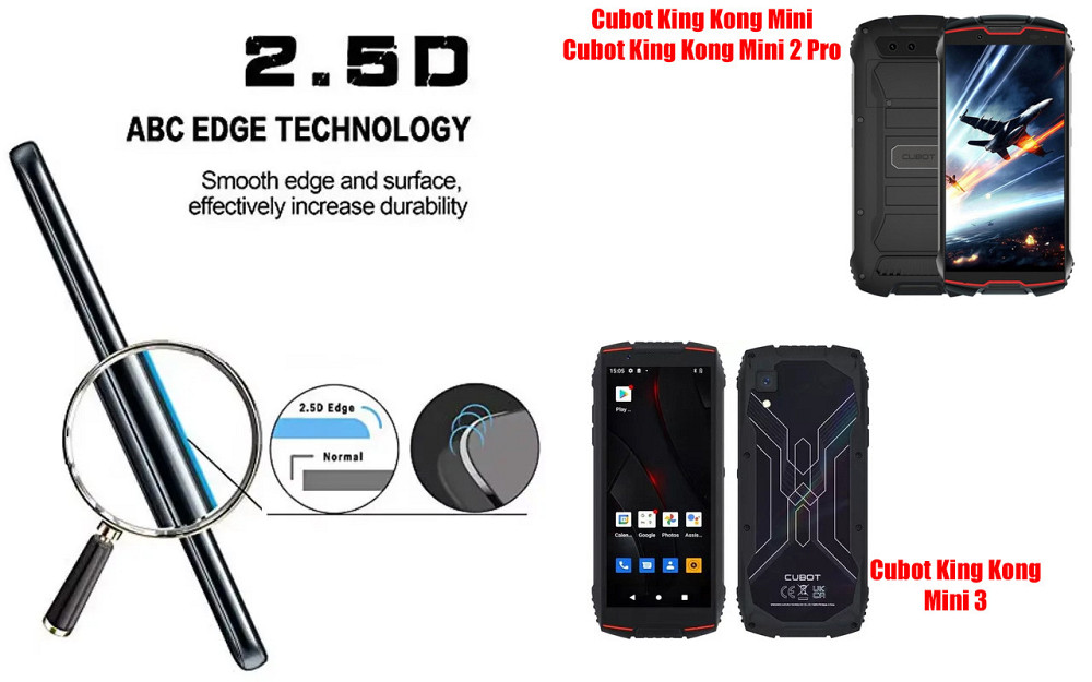Защитное стекло ArmorGlass для Cubot King Kong Mini, Mini 2 Pro, Mini 3 – устойчивое к царапинам и ударам Киев - изображение 2