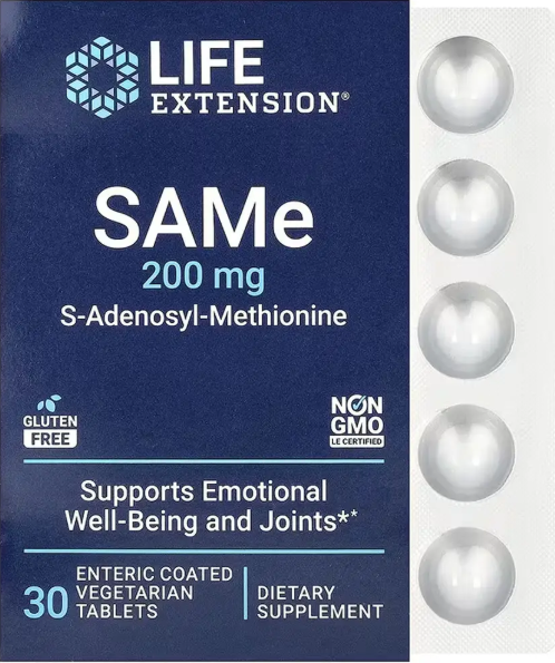 S-аденозилметионин Life Extension SAMe 200mg 30 вег таб Київ - фото 1