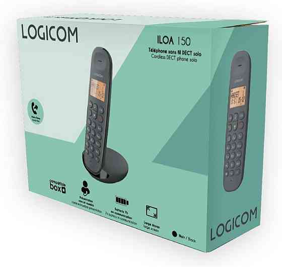 Logicom ILOA 150 беспроводной радиотелефон для дома DECT аналоговый память 50 номеров 7 часов разговора Киев