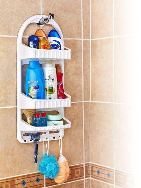 Полка для ванной Дуня прямая (3 полки + крючки) белая Харьков - изображение 2