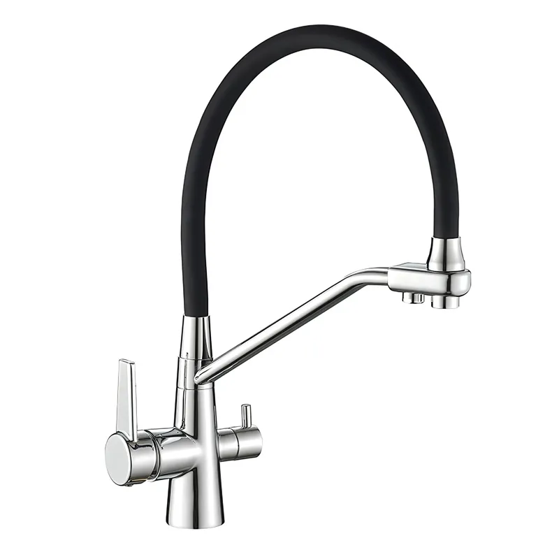 Кухонний змішувач на дві води Mixxus Premium Velis 021 Reflector Black   ( MI5928 ) 28873 Харьков - изображение 1