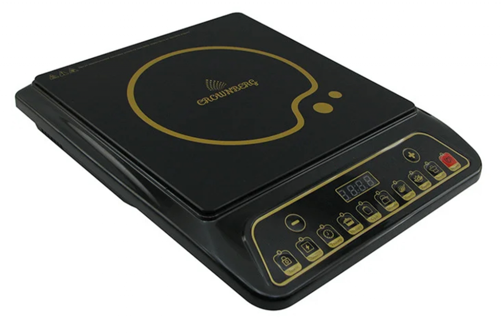 Індукційна плита Crownberg CB-1323, 1 конфорка, 2000 Вт, цифровий дисплей, таймер, чорна Одеса - фото 2