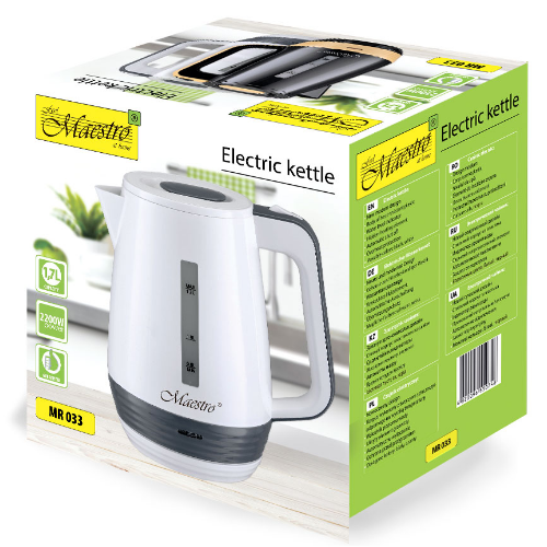Електрочайник 1,7л 1850-2200W (диск) білий MR-033-WHITE Maestro Житомир - изображение 4