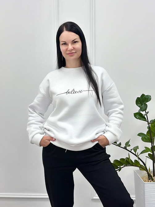 Жіночий світшот на флісі "Image" Турція оптом | Норма і батал Київ - фото 2