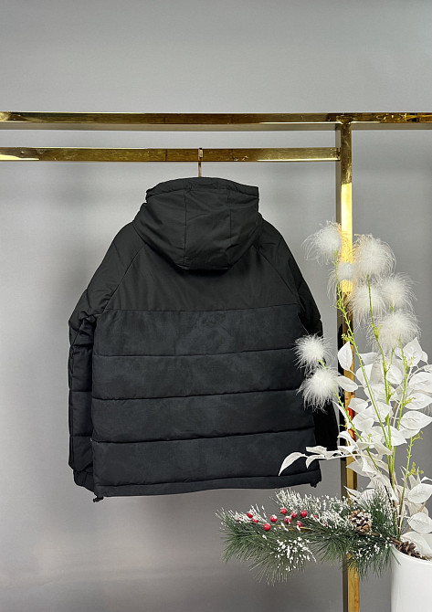Подростковая зимняя куртка для мальчика варенка черная на холофайбере 152,158,164,170 Николаев - изображение 3