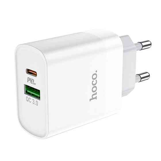 Мережевий зарядний пристрій HOCO C80A Rapido PD20W+QC3.0 charger(EU) White Київ