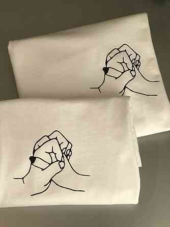 Білі парні футболки для хлопця та дівчини зі 100% Бавовна. Чернівці