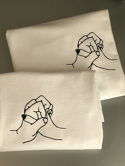 Белые парные футболки для парня и девушки из 100 % Хлопка . Черновцы - изображение 3