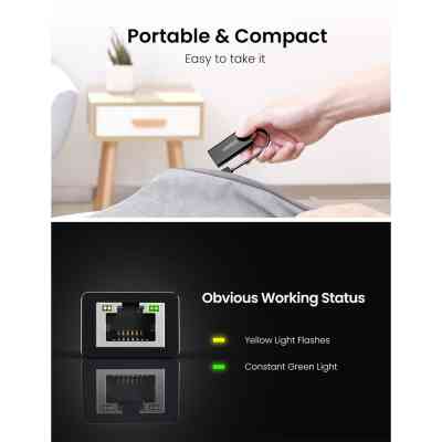 Переходник USB 2.0 to Ethernet RJ45 10/100 Mb CR110 Ugreen (20254) Винница