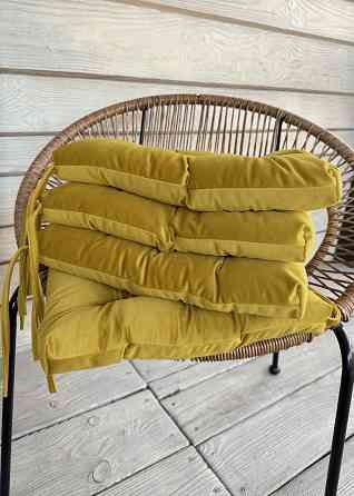 Подушка для стільців (40x40х5 см) Decorator Velour колір гірчичний 84-179 Київ