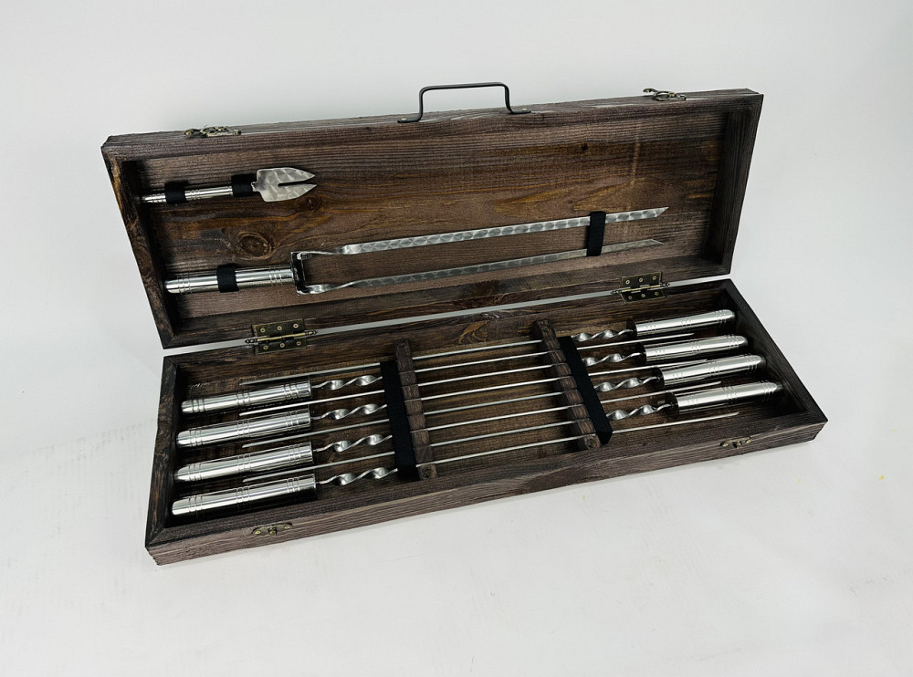 Подарунковий набір шампурів у дерев'яному кейсі СРІБЛО HAPPY DAYS Тернопіль - фото 4