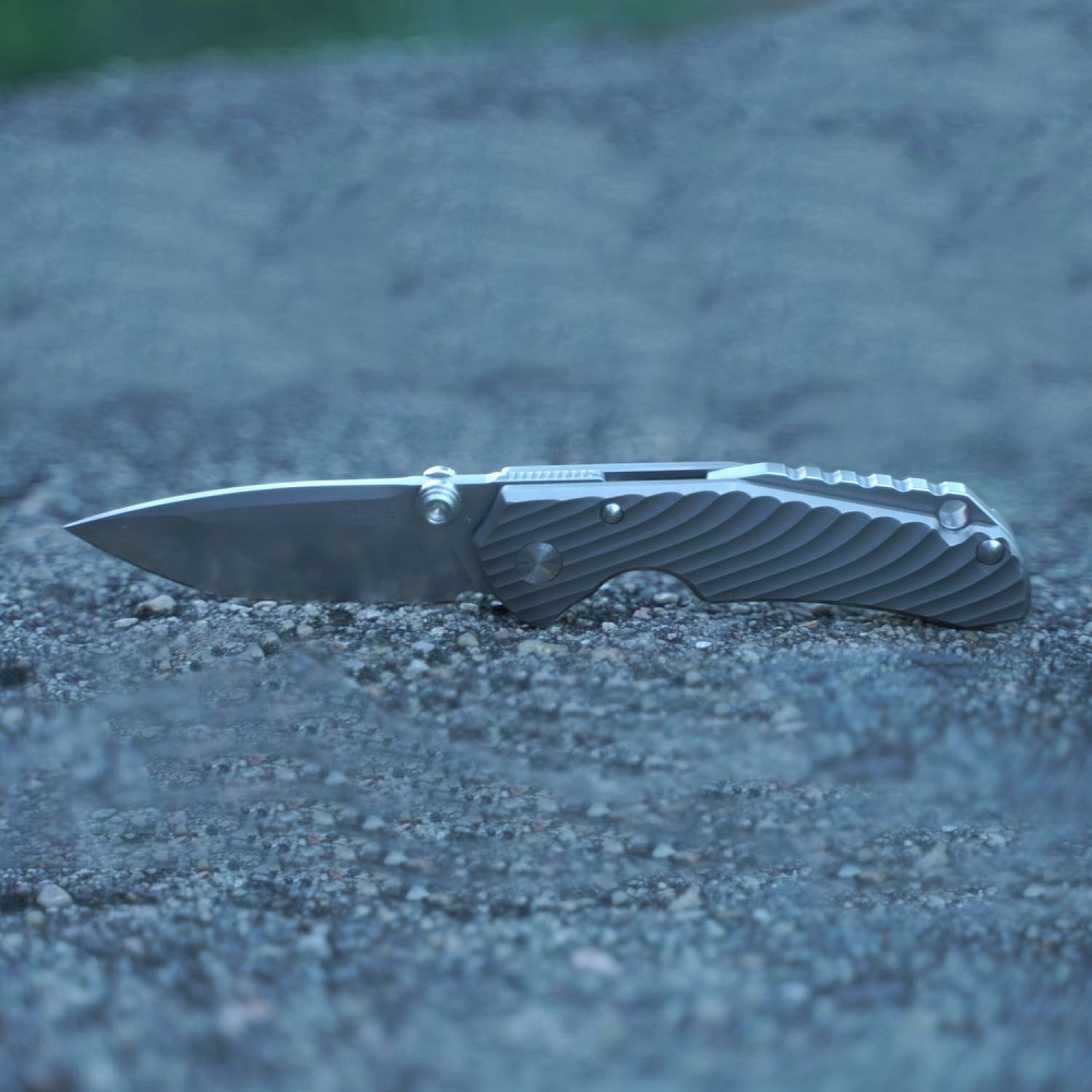 Ніж складаний кишеньковий Ruike M671-TZ, (7 см) steel 154СМ / TC4 (титан) сірий Київ - фото 15