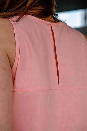 Сарафан жіночий, літній, льон, рожевий, топ Крохатушка одяг Київ