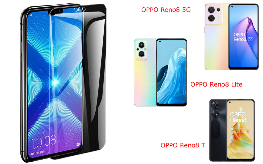 Захисне скло NeoGlass для OPPO Reno8 5G, Reno8 Lite, Reno8 T – надпрозоре та стійке Київ - фото 2