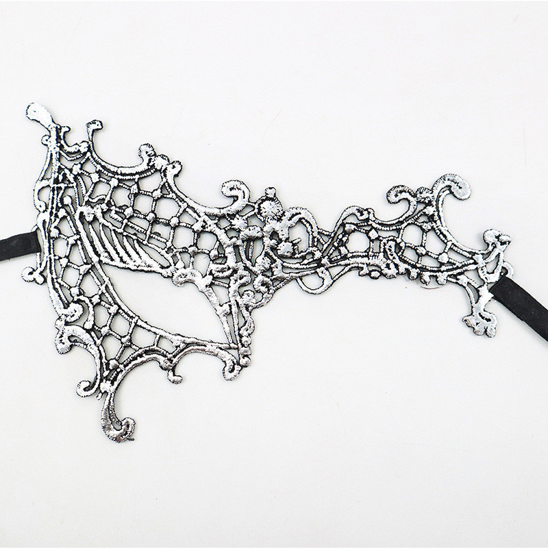 Маскарадна маска на одне око 20 на 14 см сріблястий Київ - фото 1