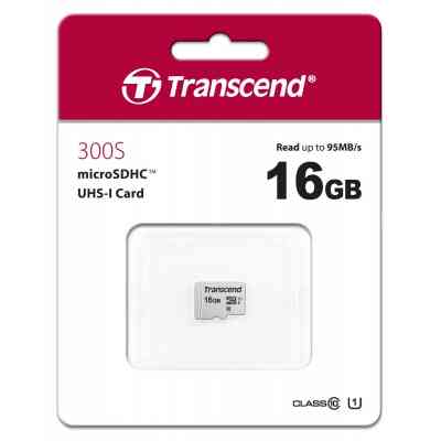 Карта памяти Transcend 16GB microSDHC class 10 UHS-I U1 (TS16GUSD300S) Винница