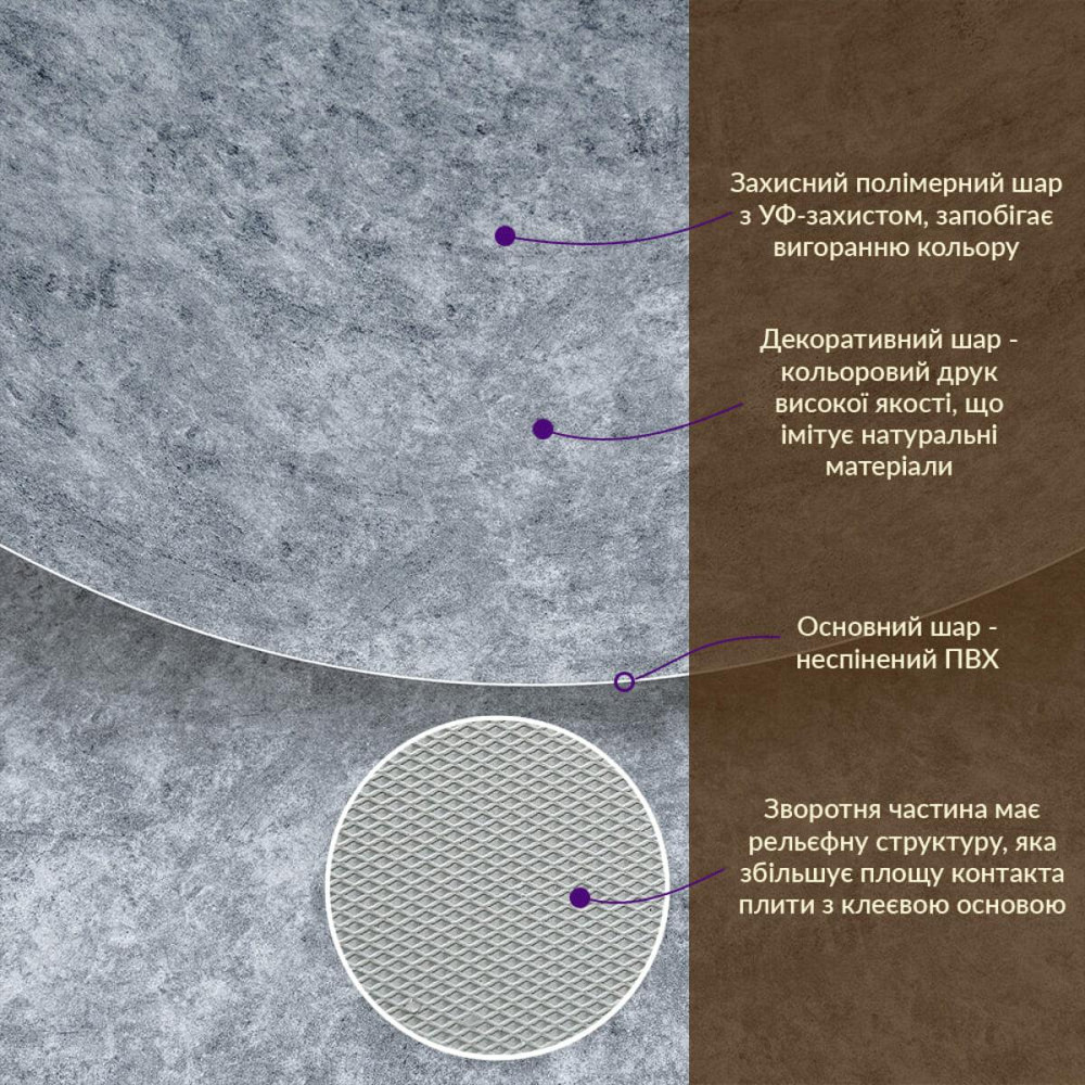 Декоративна ПВХ плита 1,22м х 2,44м х 3мм Попелястий мармур SW-00001405 Дніпро - фото 3