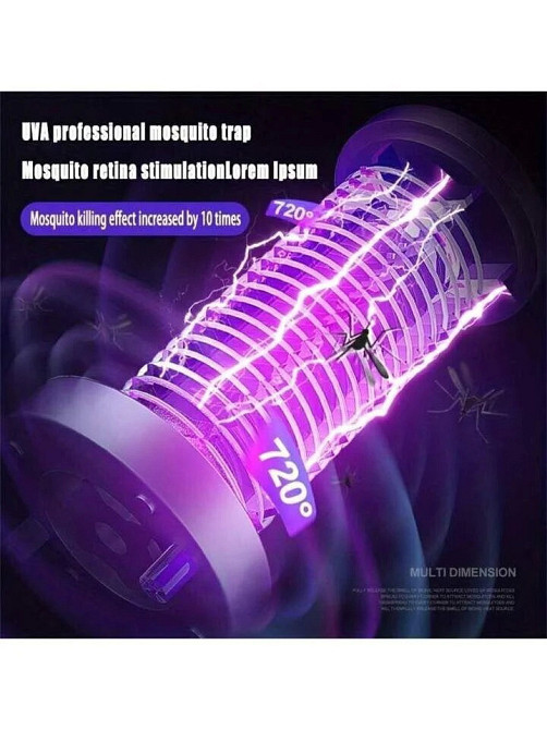 Антимоскитная лампа Mosq (Черная, 4000mah) Николаев - изображение 5
