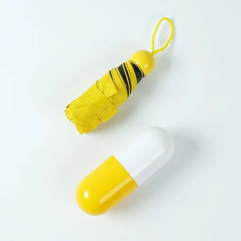 Компактна парасолька в капсулі-футлярі Жовтий, маленька парасолька в капсулі. Колір: жовтий BC-94 Львів - фото 2