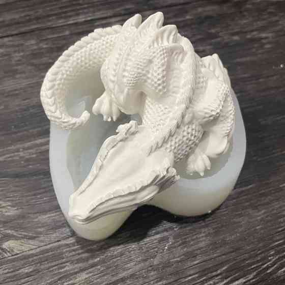 Молд силіконовий Дракон 110 на 100 мм сірий Київ