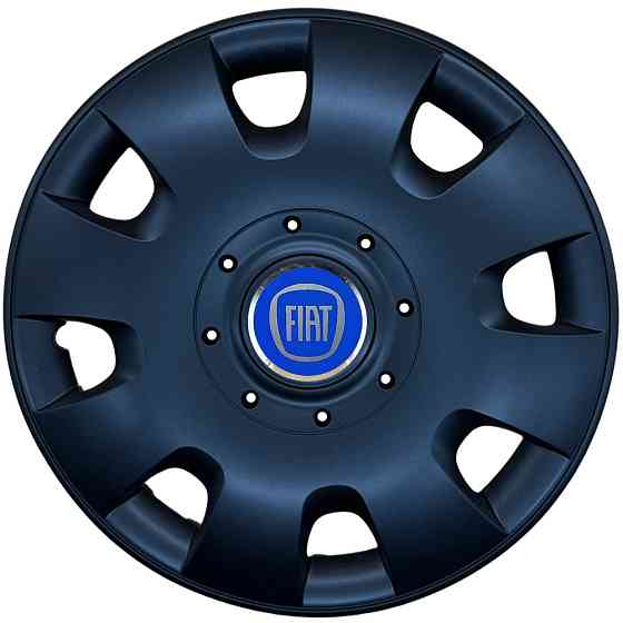 Автомобільні модельні ковпаки R15 SJS Fiat (синій) 304 4шт, чорні Вінниця