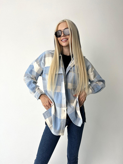 Рубашка в клетку оверсайз 