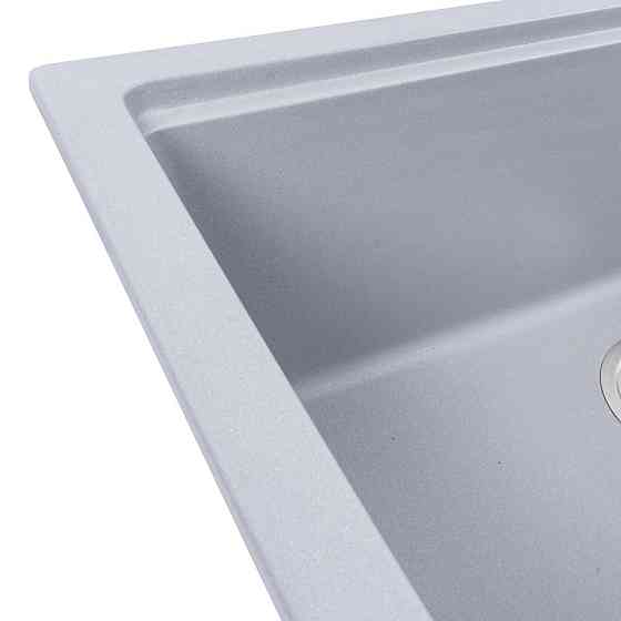 VALESO Гранітна мийка для кухні VALESO NIKA 7545 матова Сірий металік Київ