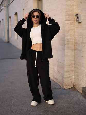 Жіночий теплий повсякденний костюм двійка з турецького двостороннього флісу Одеса