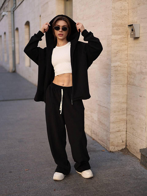 Жіночий теплий повсякденний костюм двійка з турецького двостороннього флісу Одеса - фото 6