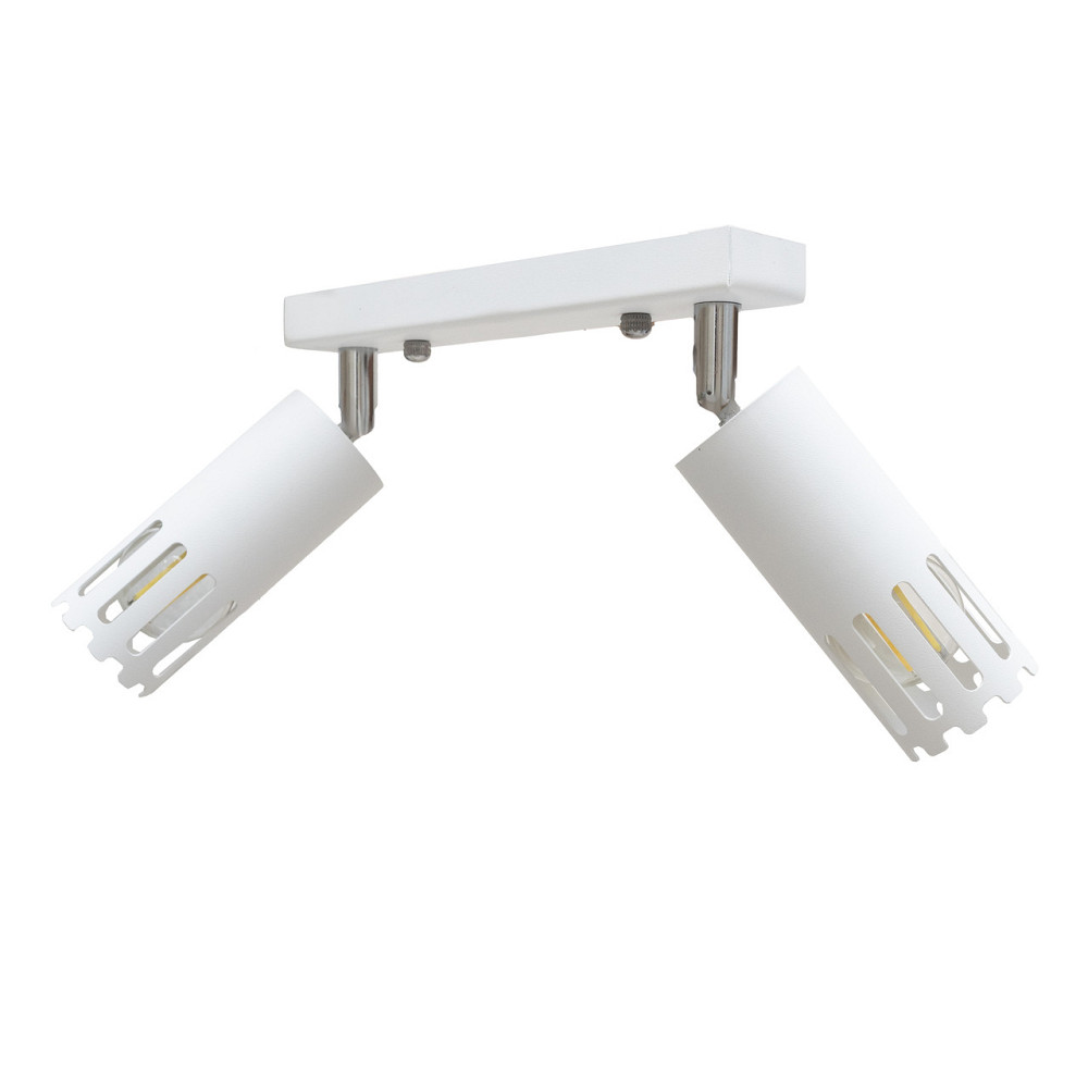 Светильник потолочный MSK Electric Teramo спот поворотный на два плафона белый NL 180501-2 WH Одесса - изображение 1