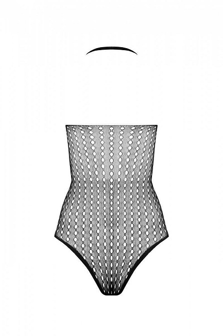 Бодістокінг з декольте Passion BS088 black, імітація корсетної шнурівки Sex Aura Київ - фото 7