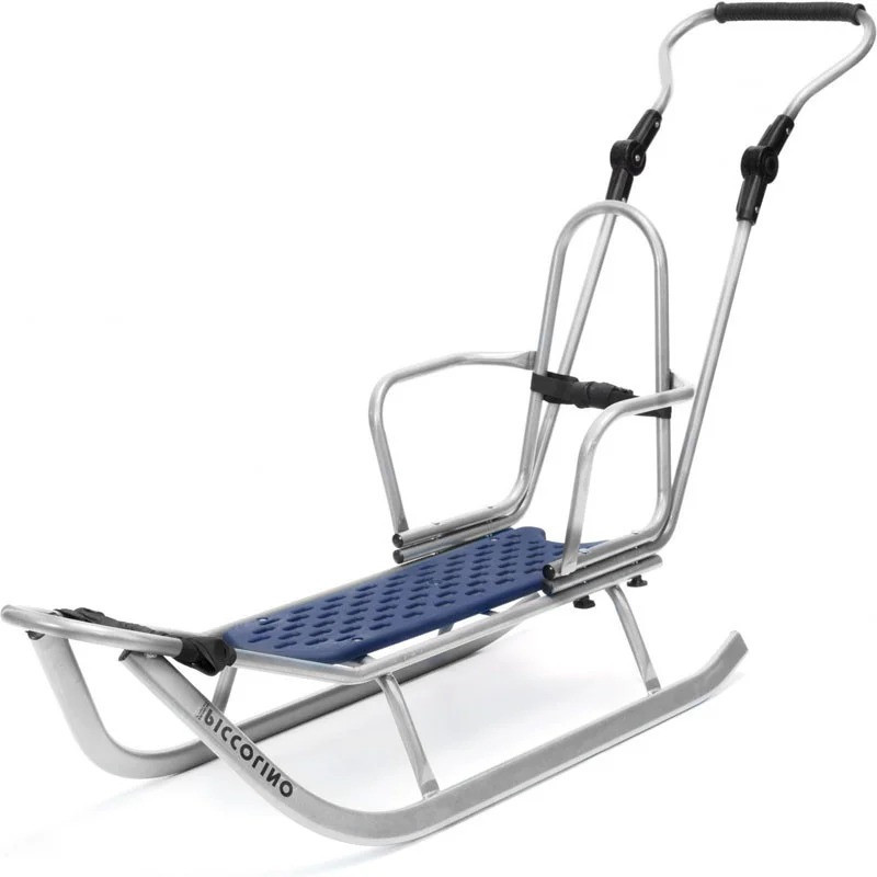 Санки дитячі Adbor Piccolino металеві зі спинкою і регульованою ручкою, для дітей Рожевий Київ - фото 2