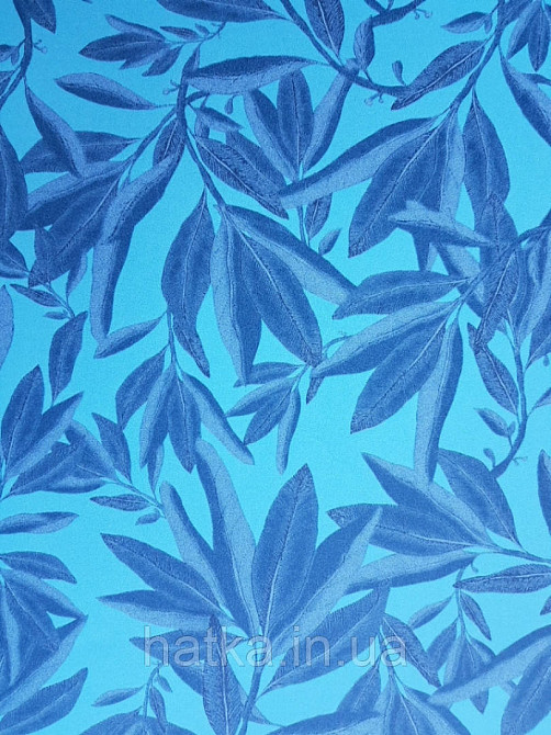 Обои флизелиновые Decoprint Elisir EL21033 листья ветки серые черные серые на бирюзовом фоне Киев - изображение 1
