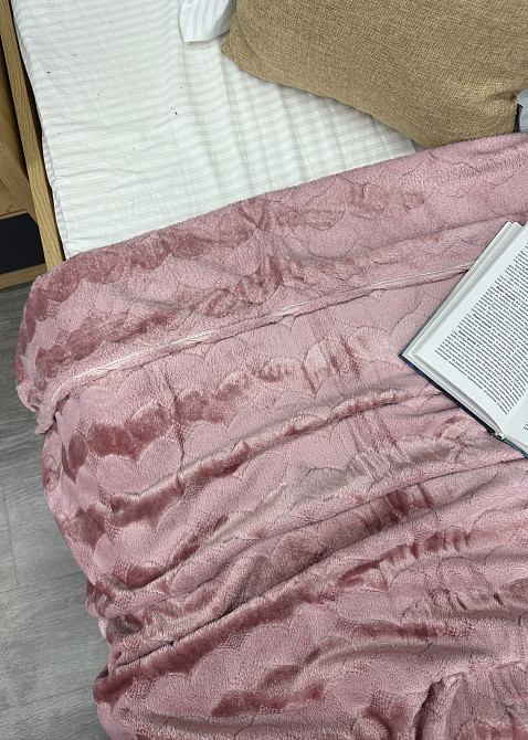 Плед-покривало 200х230 см (+-5см) Пудровий (87-249) Київ - фото 7