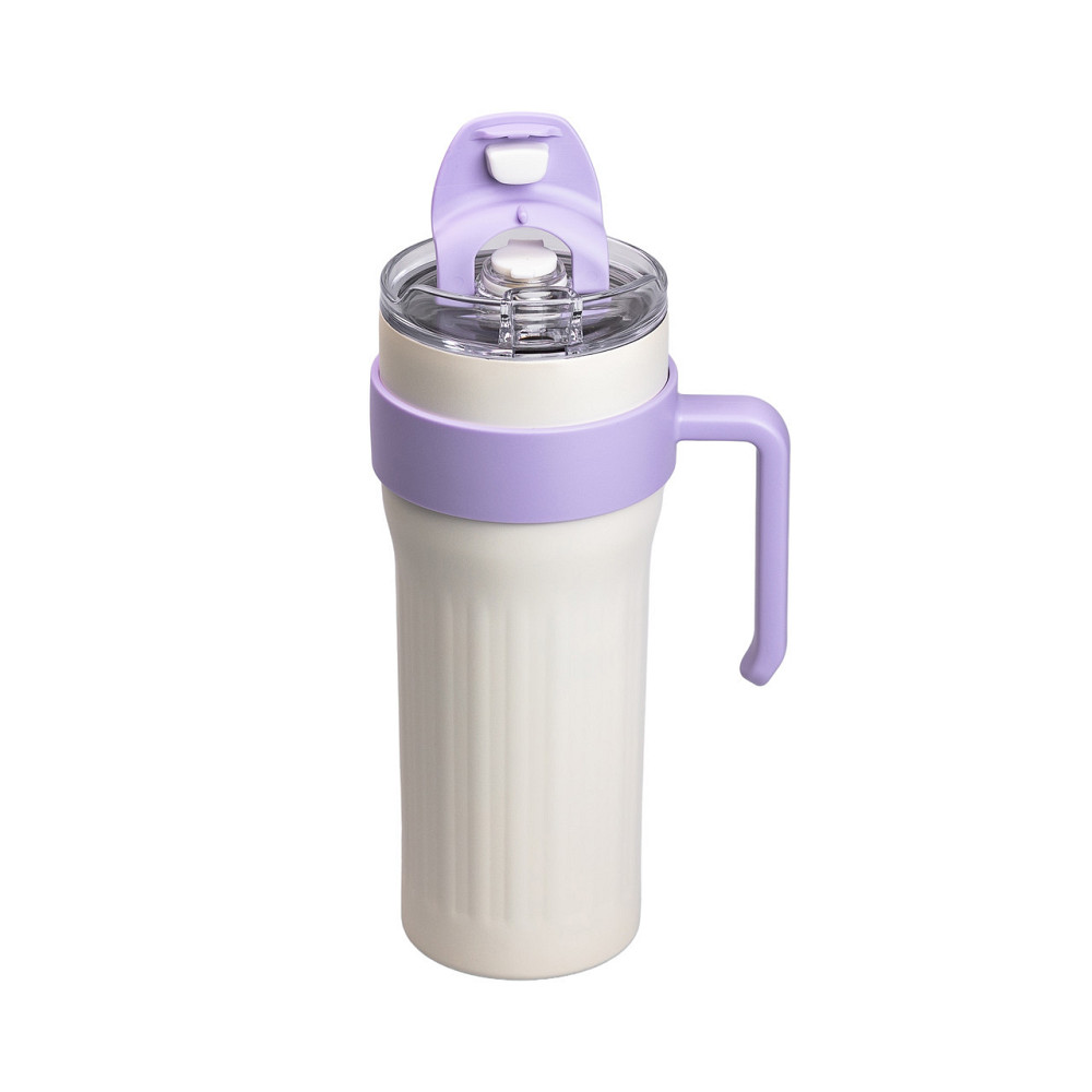 Термокружка Big Mac 1,2 л с трубочкой, белая Киев - изображение 2