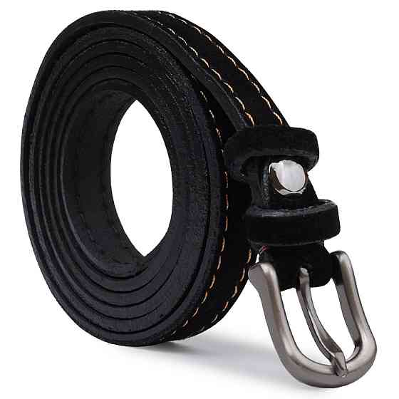 Стильный замшевый ремень для женщин Vintage 20772 Черный Киев