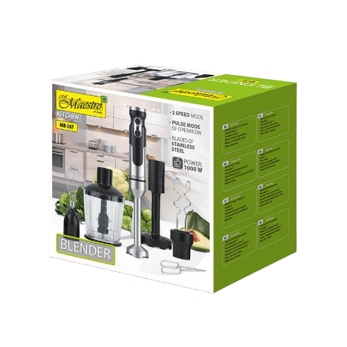Блендер погружний 1000W MR-567 Maestro Житомир - изображение 2