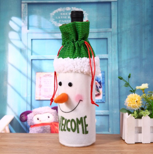 Новогодний чехол на бутылку Снеговик 27 на 13 см разноцветный Киев - изображение 3