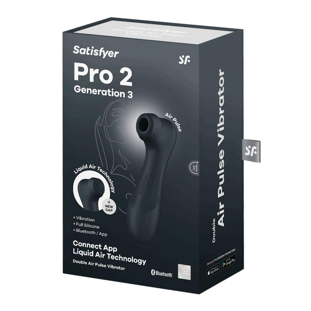 Вакуумний кліторальний стимулятор Satisfyer Pro 2 Generation 3 with Liquid Air Connect App Dark Grey Sex Aura Київ - фото 6