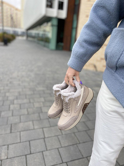 Ditas Кроссовки женские DITAS капучино натуральная кожа+замша зимние 38р.39р.41р. (5291) Коломия - фото 10