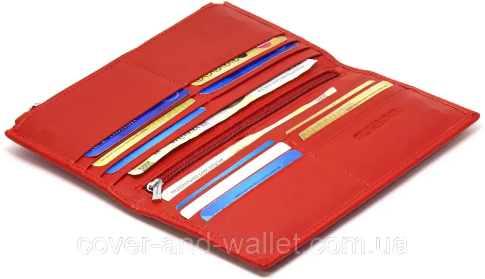 Червоний жіночий гаманець купюрник на магнітах ST 006 red Київ - фото 6