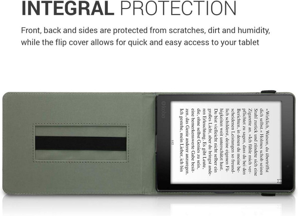 Фірмовий чохол kwmobile для Kobo Aura ONE - із ремінцем на зап'ястя та підставкою - захисний чохол для електронної книги Дніпро - фото 4