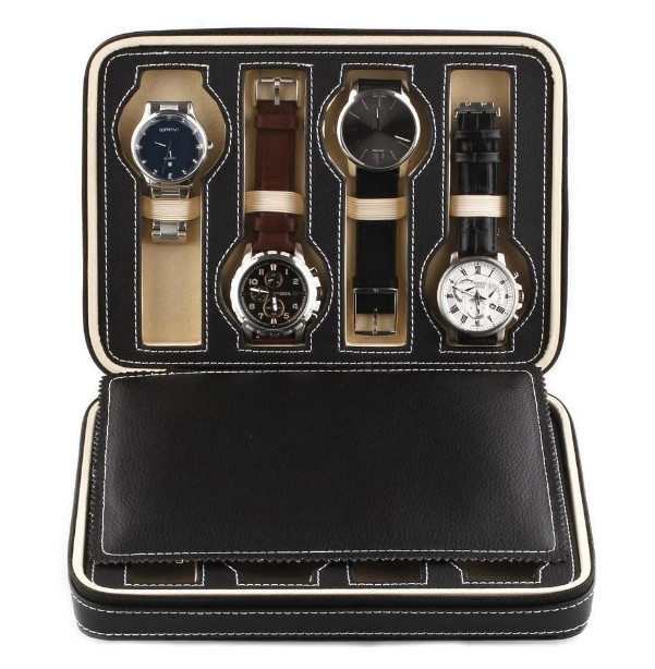 Скринька шкатулка для зберігання наручних годинників (8 годинників) Чорний Київ - фото 5