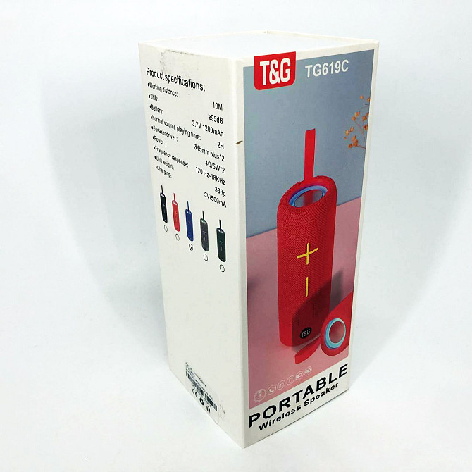 Активная акустическая колонка с аккумулятором TG619C, Громкая блютуз колонка с ргб подсветкой LE-96 Львов - изображение 7