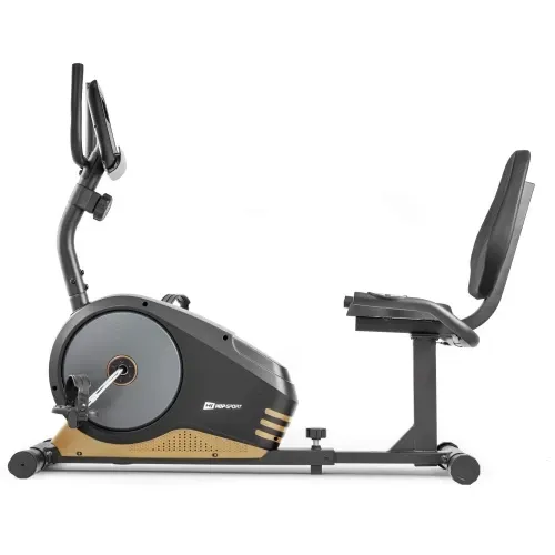 Горизонтальный велотренажер магнитный Hop-Sport 040L Root черно-желтый Киев