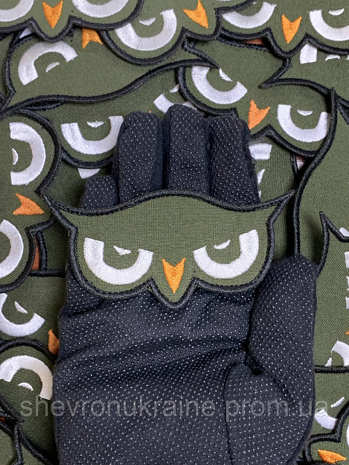 Шеврон очі сови (Форма контурна. На липучці) Розмір 10x5см Київ - фото 6