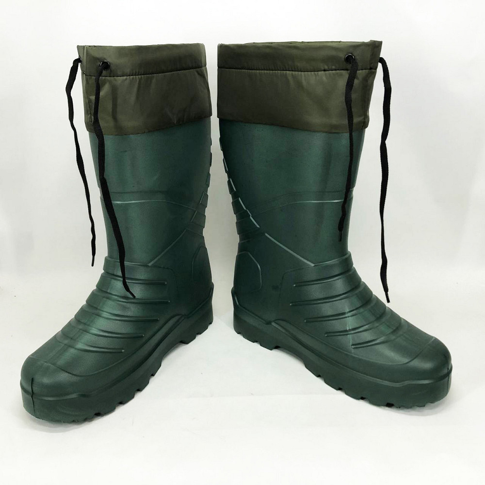 Сапоги из резины для мужчин 45р 30см, Сапоги рабочие мужские пвх олива для рыбалки на льду YT-30 Львов - изображение 9