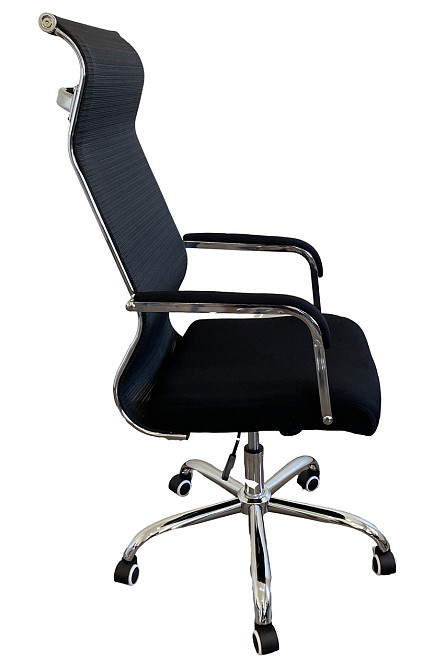 Офісне крісло керівника Tehforward Afina хром Anyfix Чорний Київ - фото 3