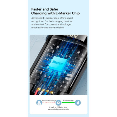 Дата кабель USB-C to USB-C 1.0m 240W Black Baseus (CAWJ040001) Вінниця - фото 5