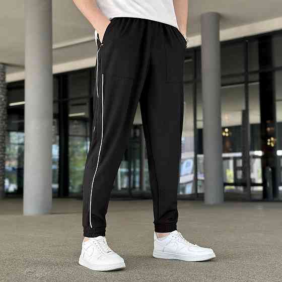 Весенние летние мужские черные джогеры из софта Pobedov Weekend Киев